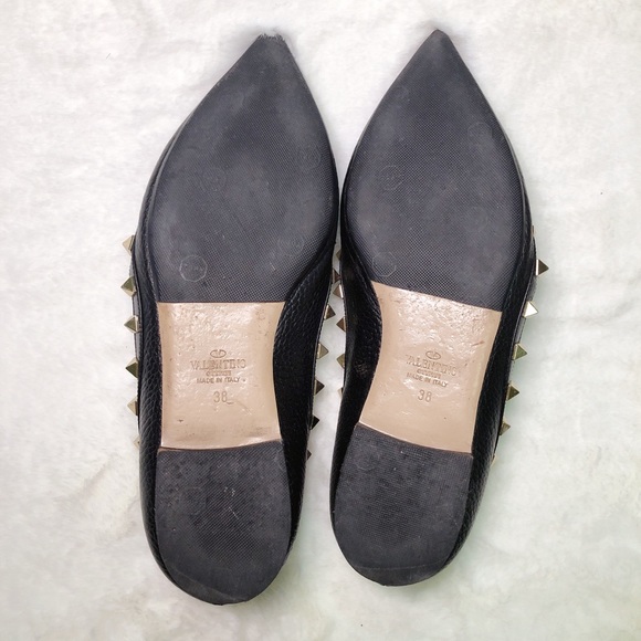 ❤️SOLD❤️Valentino rockstud balle flats black 38 - Picture 7 of 9